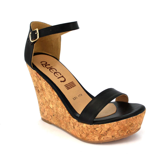 Plataforma Forrada En Corcho Talonera Y Tira Delantera