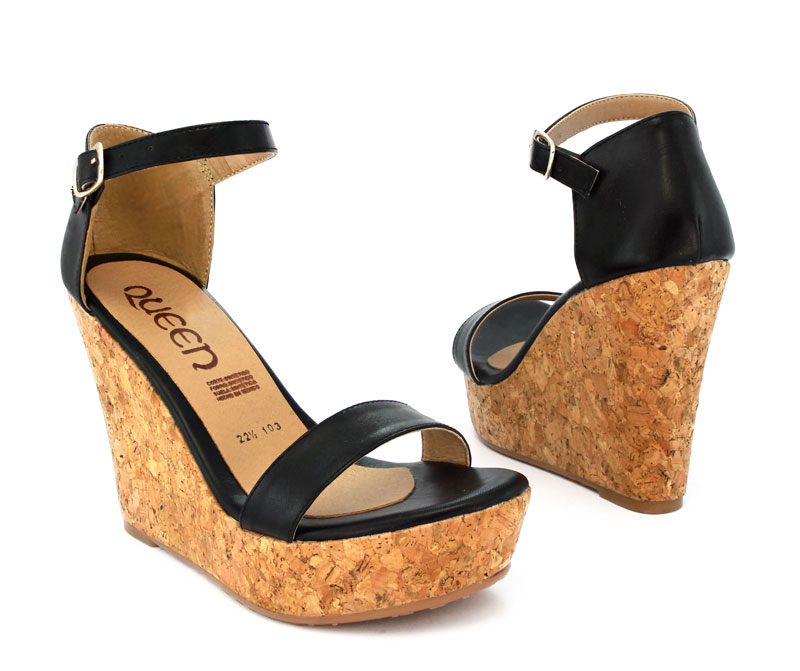 Plataforma Forrada En Corcho Talonera Y Tira Delantera