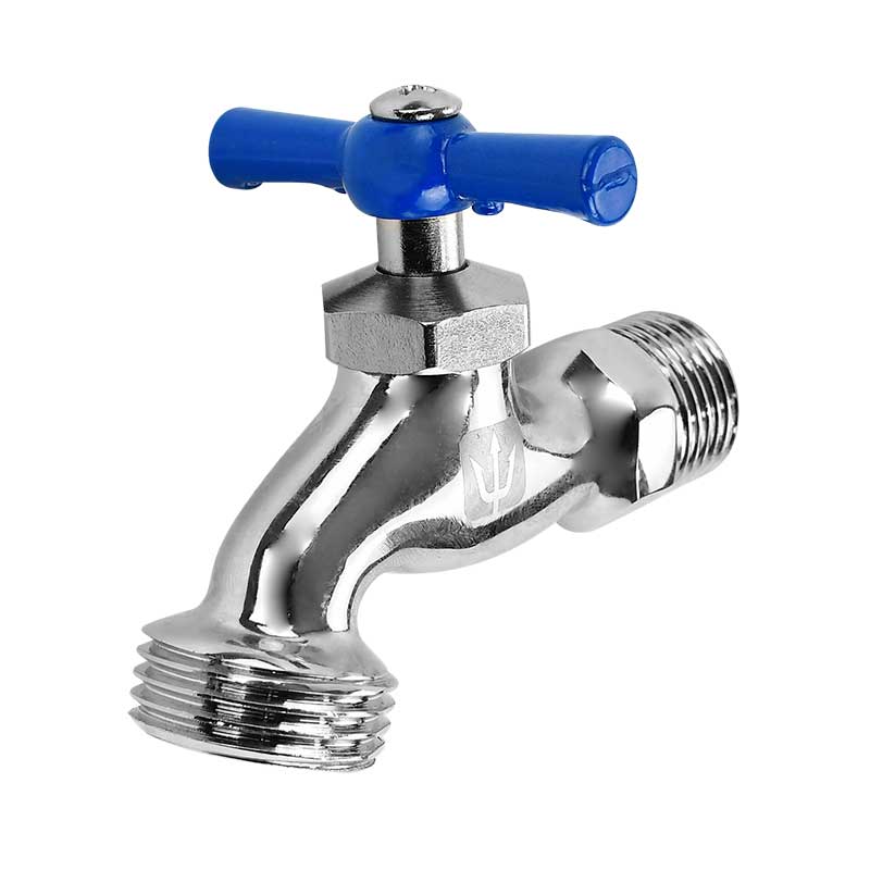Llave para manguera, laton cromado de entrada, 1/2 pulgadas Foset