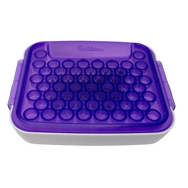 Estuche De Plástico Con 22 Duyas Wilton + cople + clavo, para decorar Pastel O Galleta