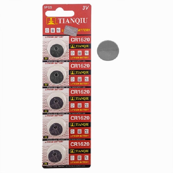 Pilas Cr1620, Tira Con 5 Pilas De Litio De 3 Voltios