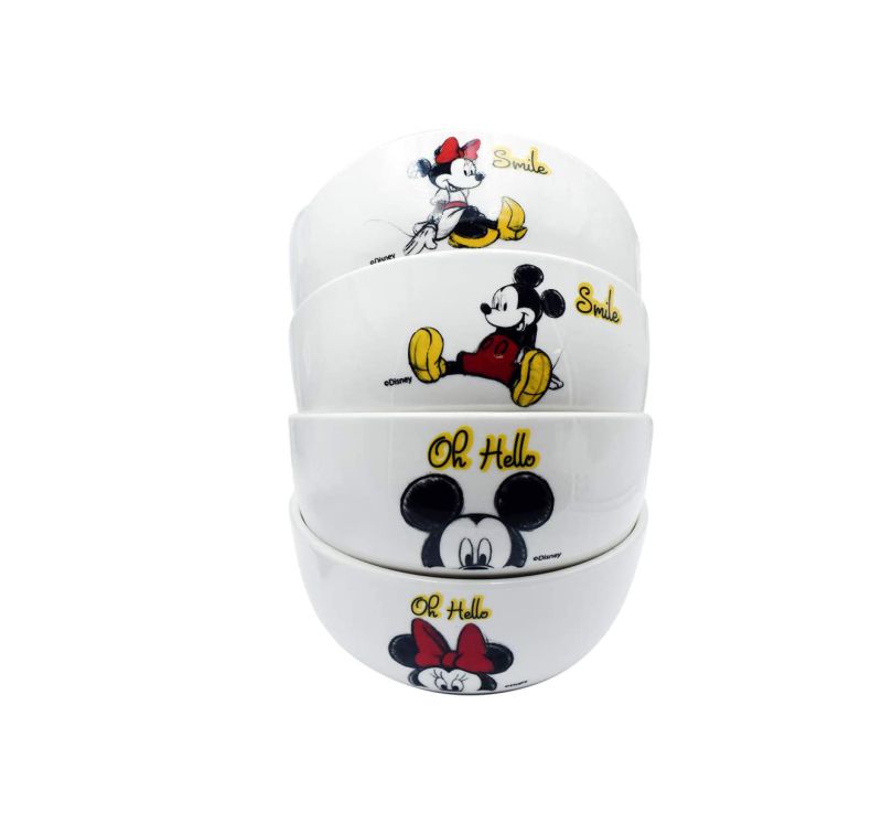  Vajilla Disney Mickey y Minnie Mouse de Porcelana 12 Piezas