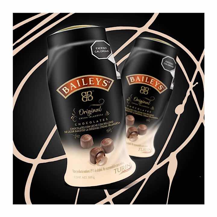 Chocolates Turín Rellenos de Crema Irlandesa Baileys 500g (Presentación puede variar)