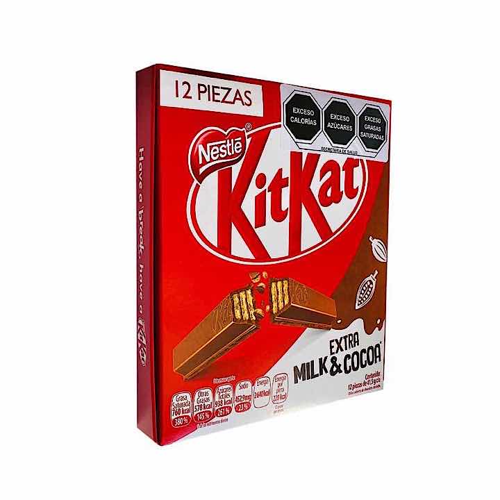 Kit Kat Oblea Cubierta de Chocolate Con Leche 12 piezas (41,5g c/u)