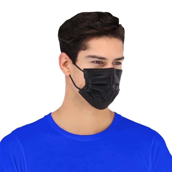 Cubrebocas Termosellado Tricapa Desechable 100Pzs Negro Jh Hokins Registro Sanitario Cofepris Ssa 0341C2021