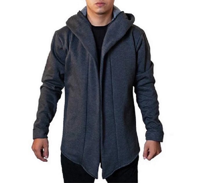 Suéter Largo Cardigan Afelpado de Hombre, Manga Larga.