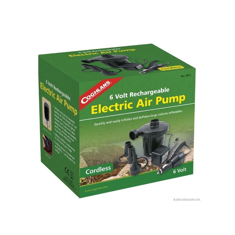 Bomba de aire recargable con tres válvulas 4.8V negro Coghlan's 0813 