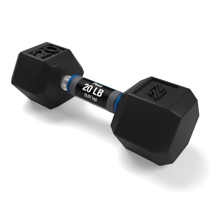 Mancuerna Pesa Hexagonal de Acero 20 LB  (9,07 kg)