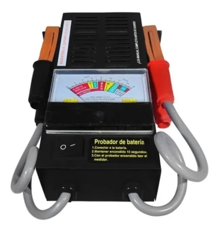 Comprobador de baterías de 6V y 12V con 2 pinzas, medidor del sistema de  batería de
