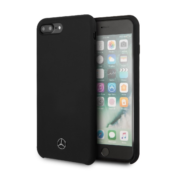 Funda Case Mercedes Benz Silicon Negra iPhone 6+7,8 Plus