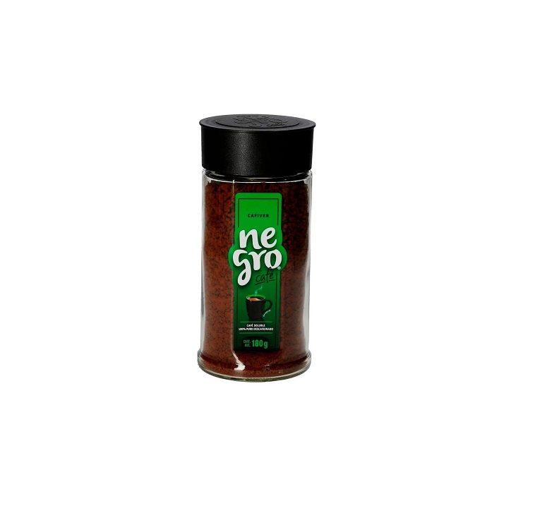 Negro Café, Café Soluble Descafeinado, 180 gramos