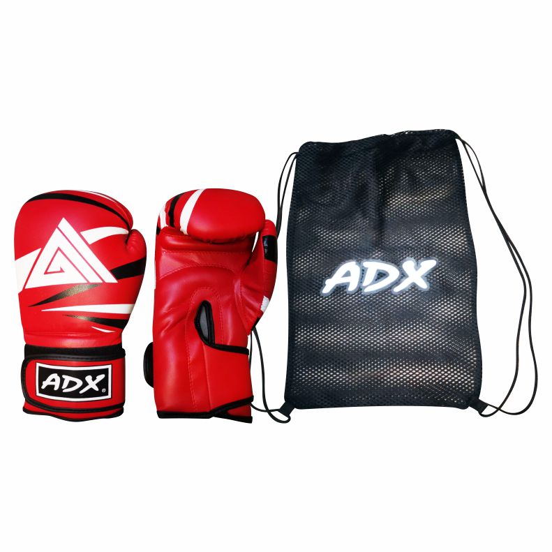 ADX Kit De Boxeo Guante de Box Modelo DX PVC + Nudilleras + Desodorizante + Vendas