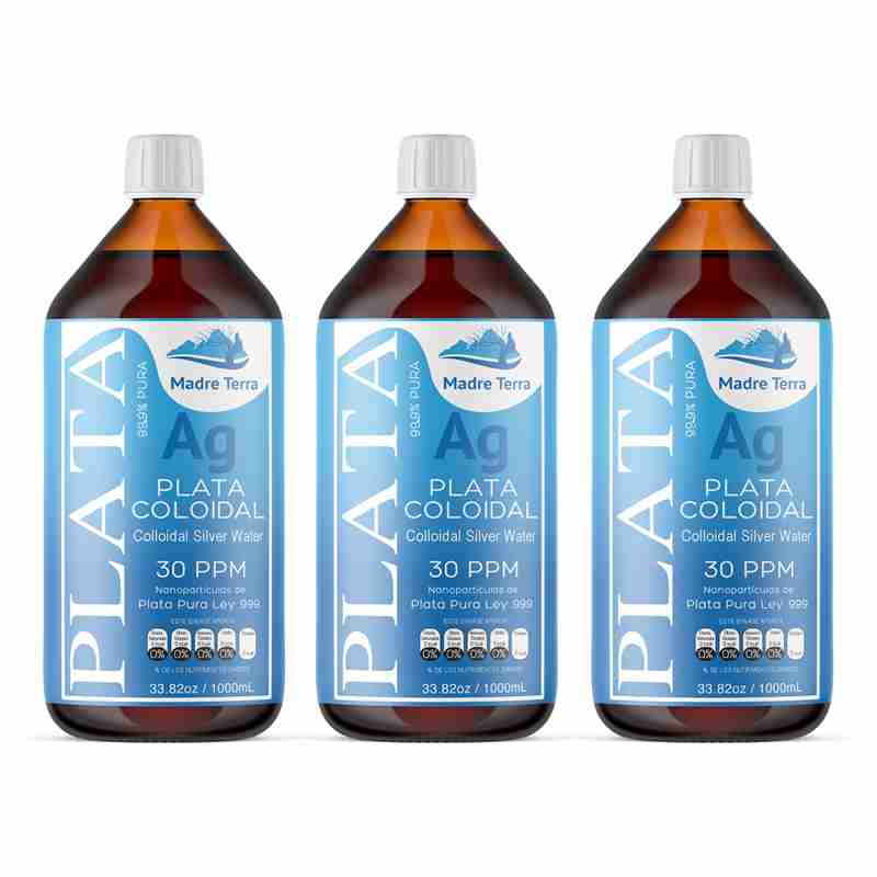 Desinfectante Antiséptico Plata Coloidal 30ppm 3 Litros