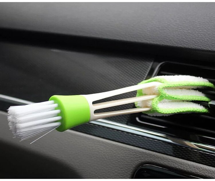 Cepillo Especial para lugares dificiles ; Auto,Teclado,Portavasos ,PC, Dos cabezales 