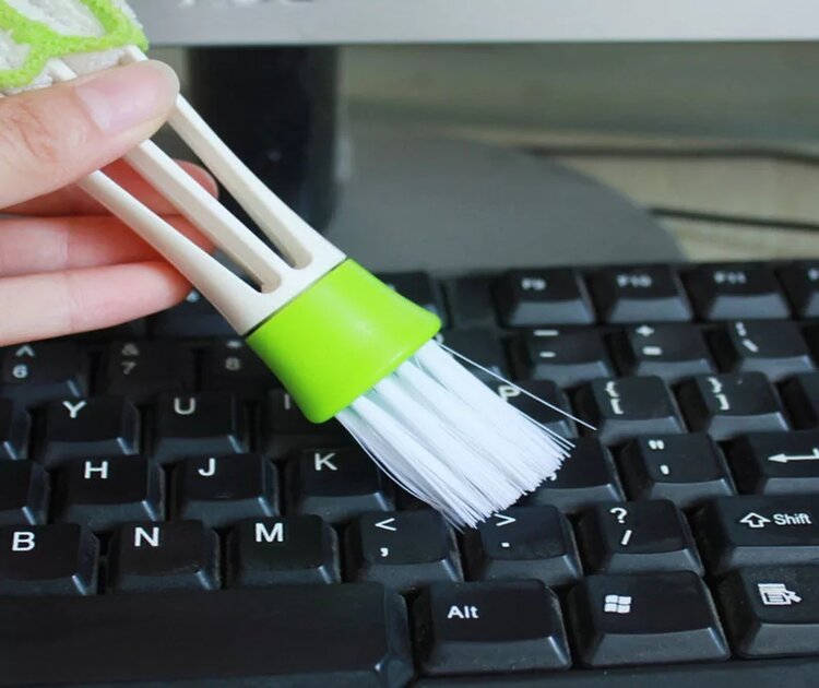 Cepillo Especial para lugares dificiles ; Auto,Teclado,Portavasos ,PC, Dos cabezales 