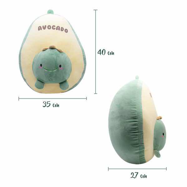 Peluche de Aguacate Kawaii con Animalito de Dinosaurio