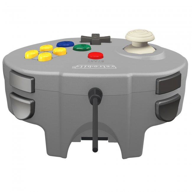 Control Tritube64 para Nintendo 64 N64 Retro-bit Gris