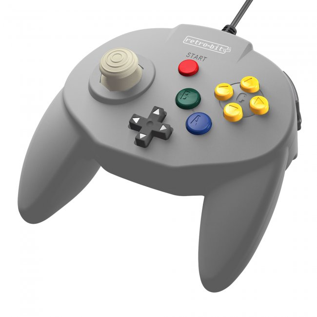 Control Tritube64 para Nintendo 64 N64 Retro-bit Gris