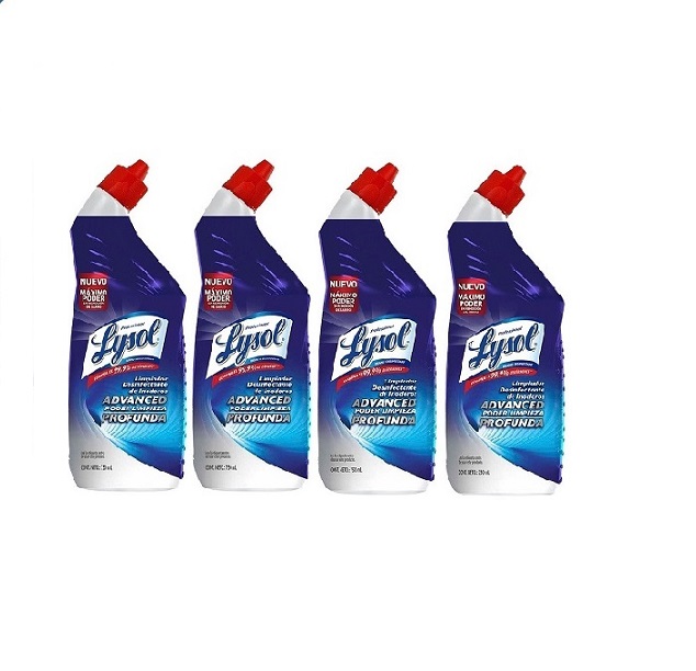 Lysol - Limpiador Lysol Advanced de Inodoro 4 Pack de 750 ml c/u
