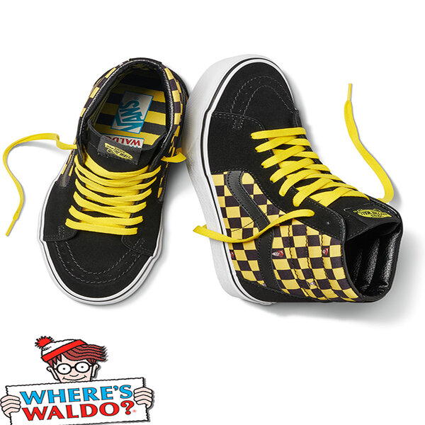 TENIS VANS SK8-HI WHERE´S WALDO? NEGRO/AMARILLO VN0A32QG4UE 