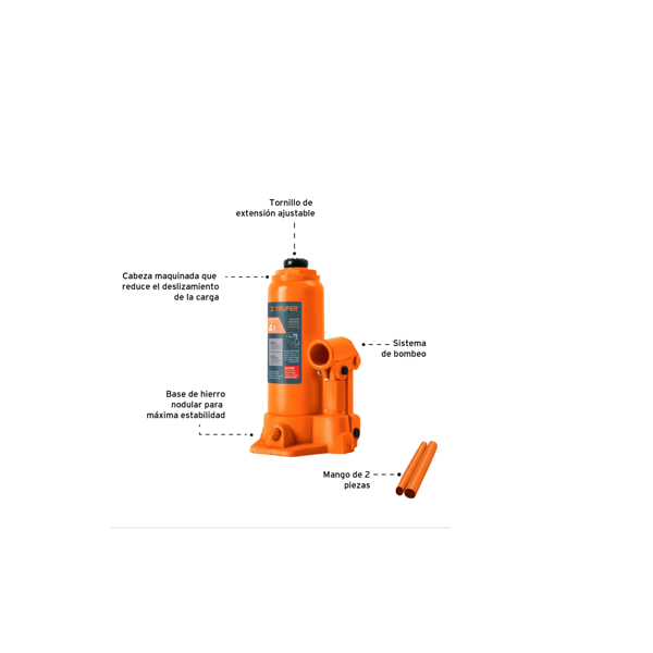 GATO HIDRAULICO TIPO BOTELLA HASTA 4 TONELADAS AUTO CARRO 