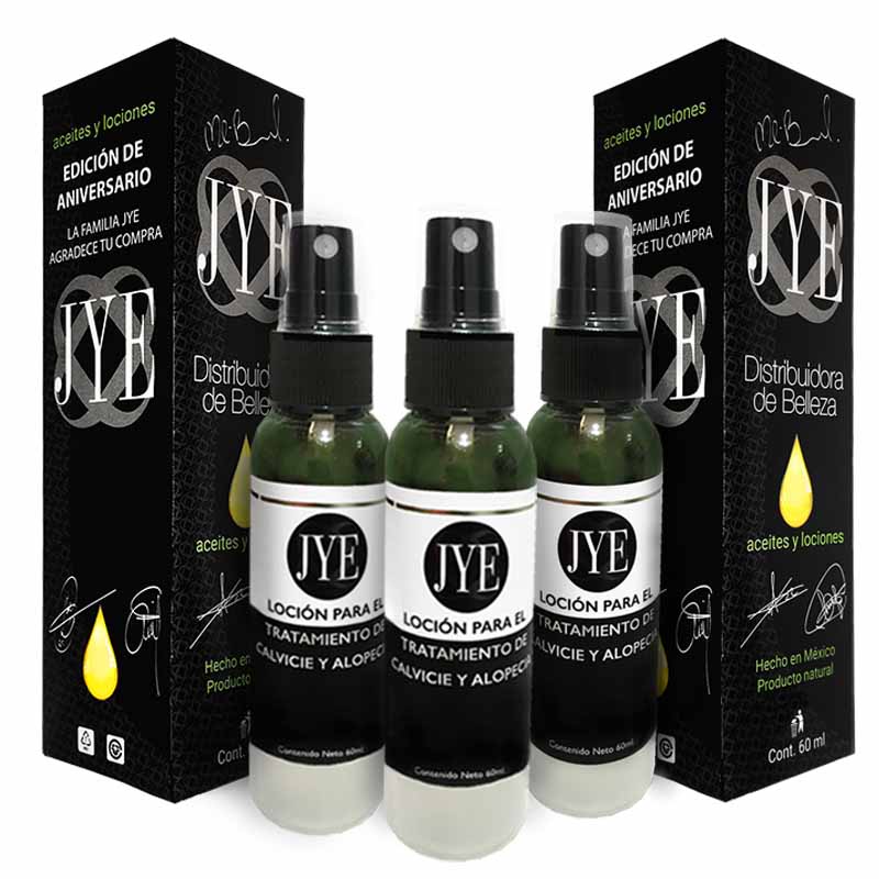 3 Lociones Para el Tratamiento de Calvicie y Alopecia 60ml JYE