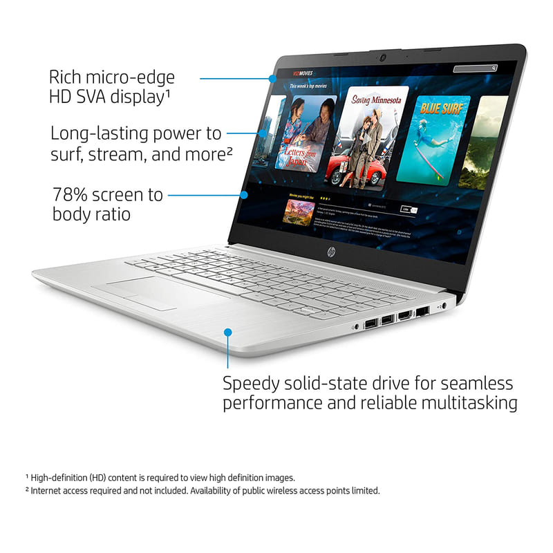 Laptop Hp 14 Ryzen 3-3250u 1tb Ram 4gb Radeon - Plata + Base enfriadora  + Audifonos