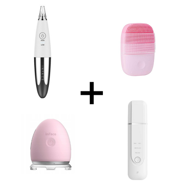 PACK XIAOMI INFACE, EXFOLIADOR, REMOVEDOR, LIMPIADOR Y MASAJEADOR.