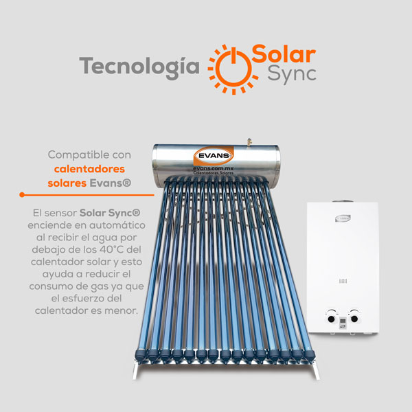 Calentador de agua instantáneo de 6 L/min, alimentado por Gas Natural (1 servicio)