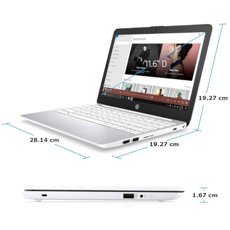 Laptop Hp Stream 11.6 Pulgadas 32GB 4GB Ram Celeron N4000 11-ak0010nr Diamond White