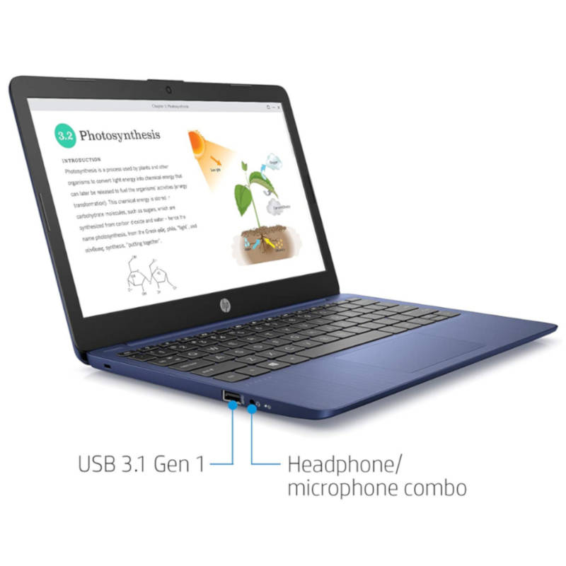 Laptop Hp Stream 11.6 Pulgadas 32GB 4GB Ram Celeron N4000 11-ak0010nr Royal Blue