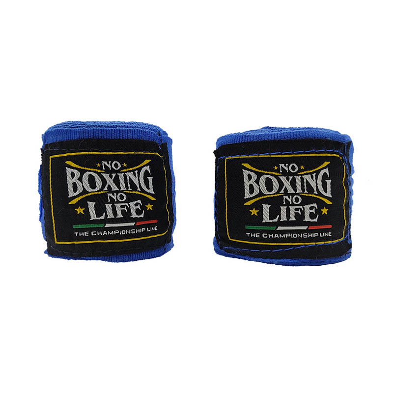 2 Vendas Elásticas De Box - No Boxing No Life ( Azul )