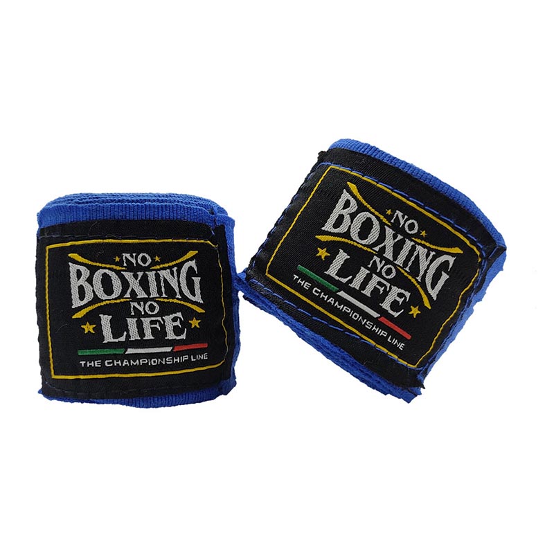 2 Vendas Elásticas De Box - No Boxing No Life ( Azul )