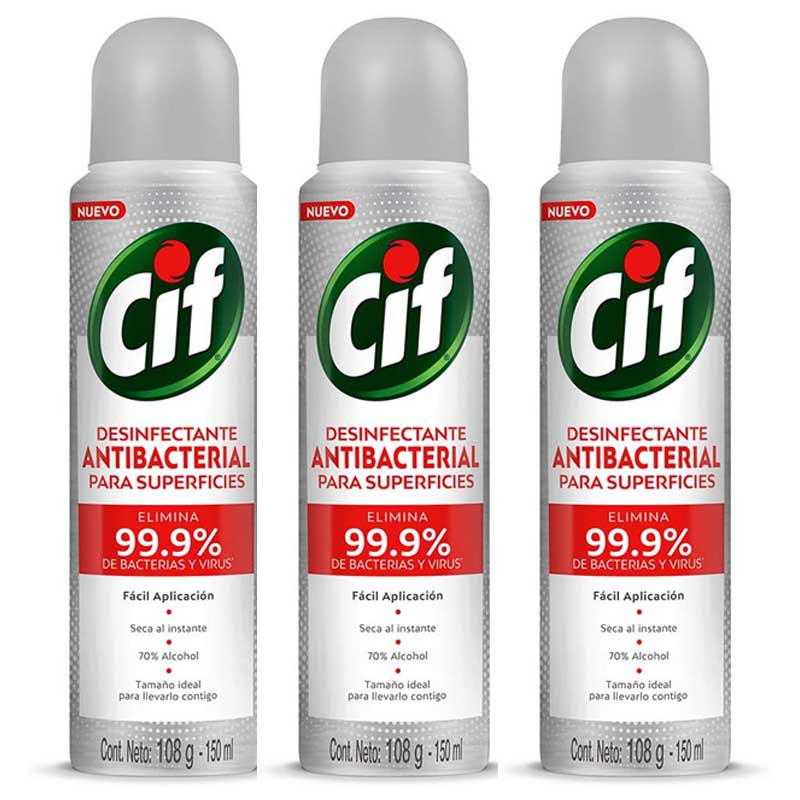 Desinfectante antibacterial para multi superficies personal 3 pack  CIF