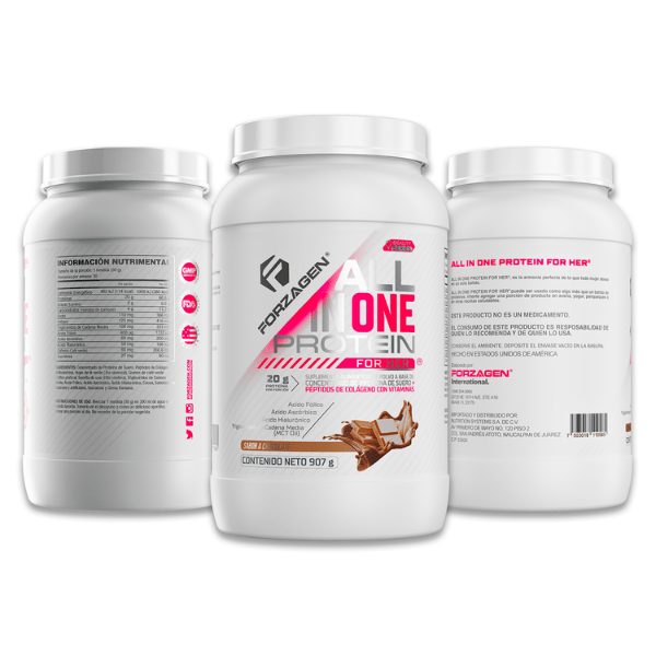 Proteína para Mujer All in One Protein For Her Forzagen 2lb Colágeno y Vitaminas Chocolate