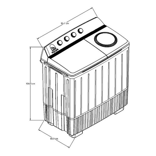 Lavadora Semiautomatica de 16KG 2 Tinas ACROS ALD1645JE