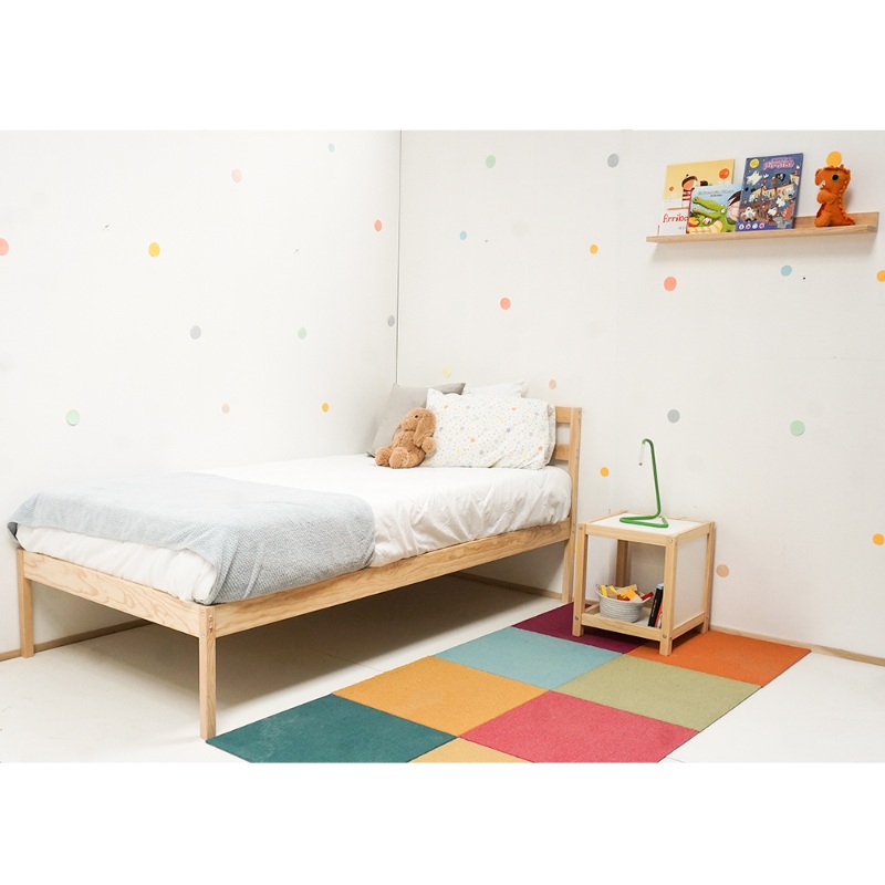 Cama Individual De Madera De Pino Importado Estilo Nórdico Recámaras