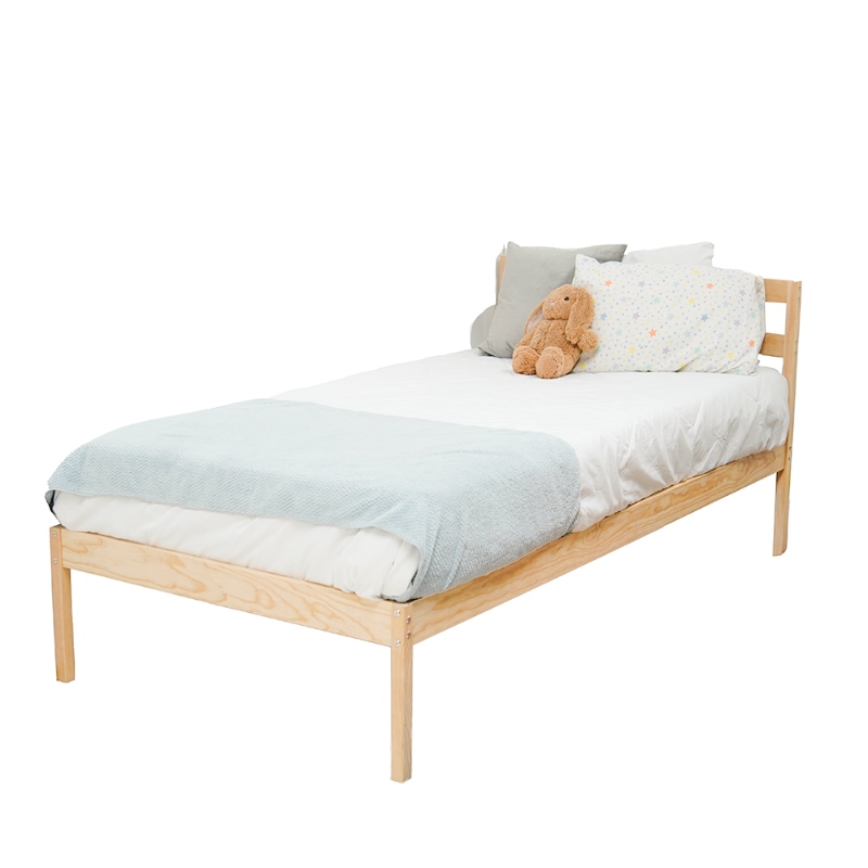 Cama Individual De Madera De Pino Importado Estilo Nórdico Recámaras