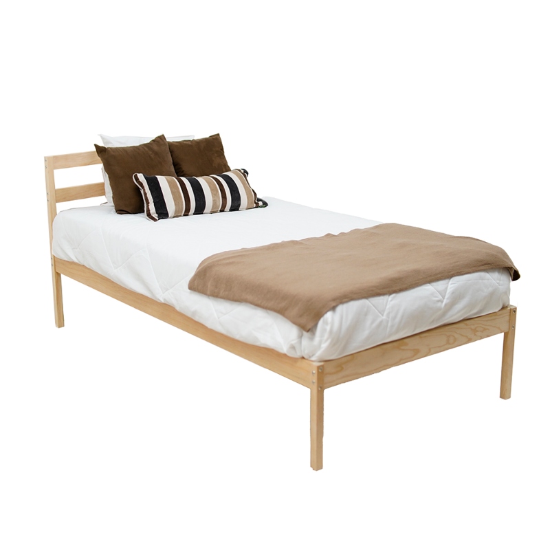 Cama Individual De Madera De Pino Importado Estilo Nórdico Recámaras