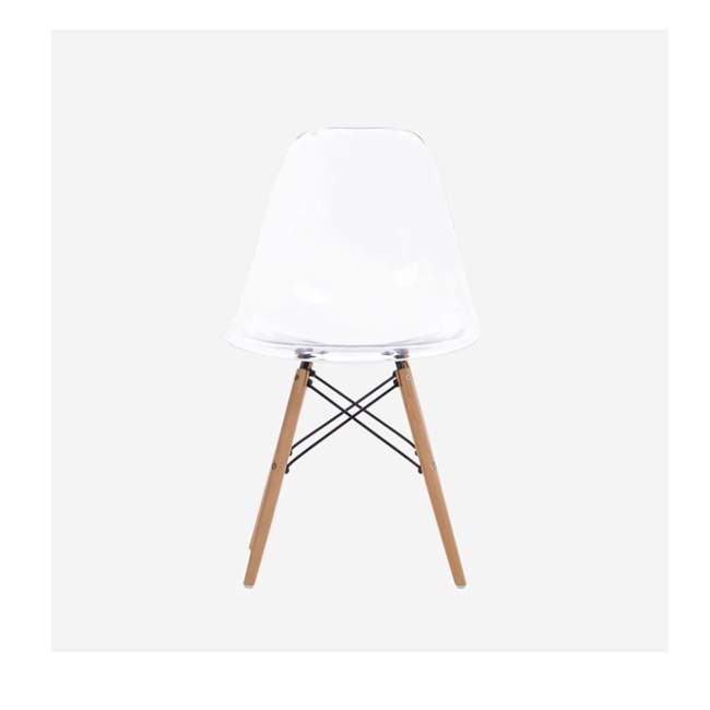 Paquete 2 sillas tipo Eames Transparente   estilo nórdico y escandinavo