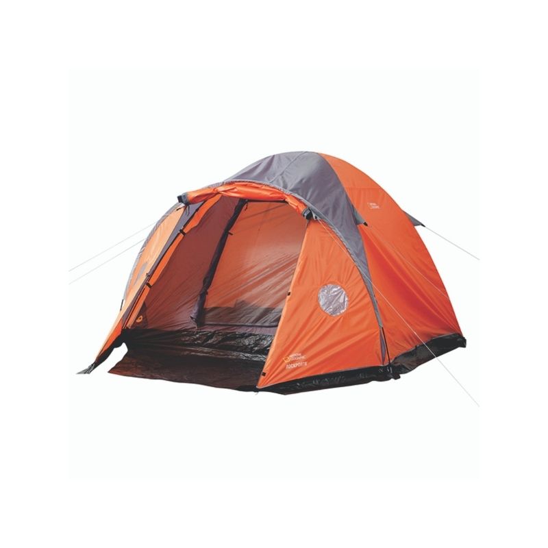 Casa de campaña para 3 personas Rockport III naranja con gris National Geographic CNG308
