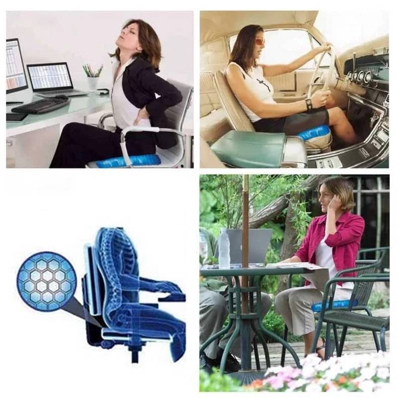 Cojín de asiento de gel elástico Cojín de panal