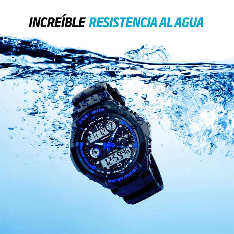 Reloj Digital Análogo Sport para Niño Contra Agua 1060 Redlemon