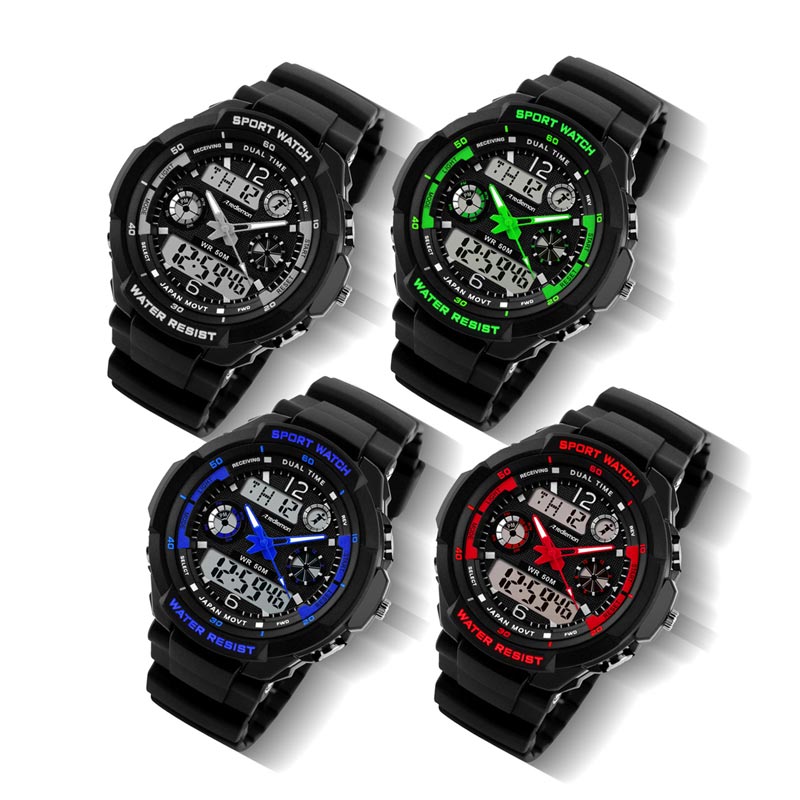 Reloj Digital Análogo Sport para Niño Contra Agua 1060 Redlemon