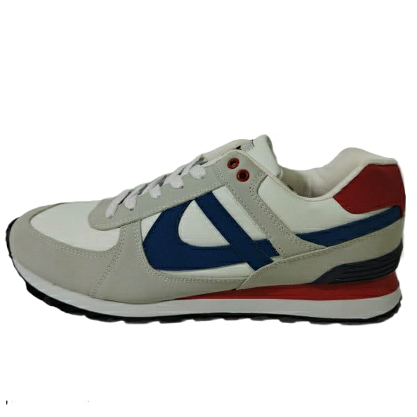 Tenis Panam 823 atletico Gris blanco azul nuevo modelo GYM running