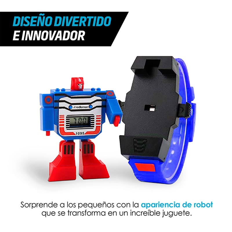 Reloj Digital para Niños Con Robot Infantil 1095 Redlemon