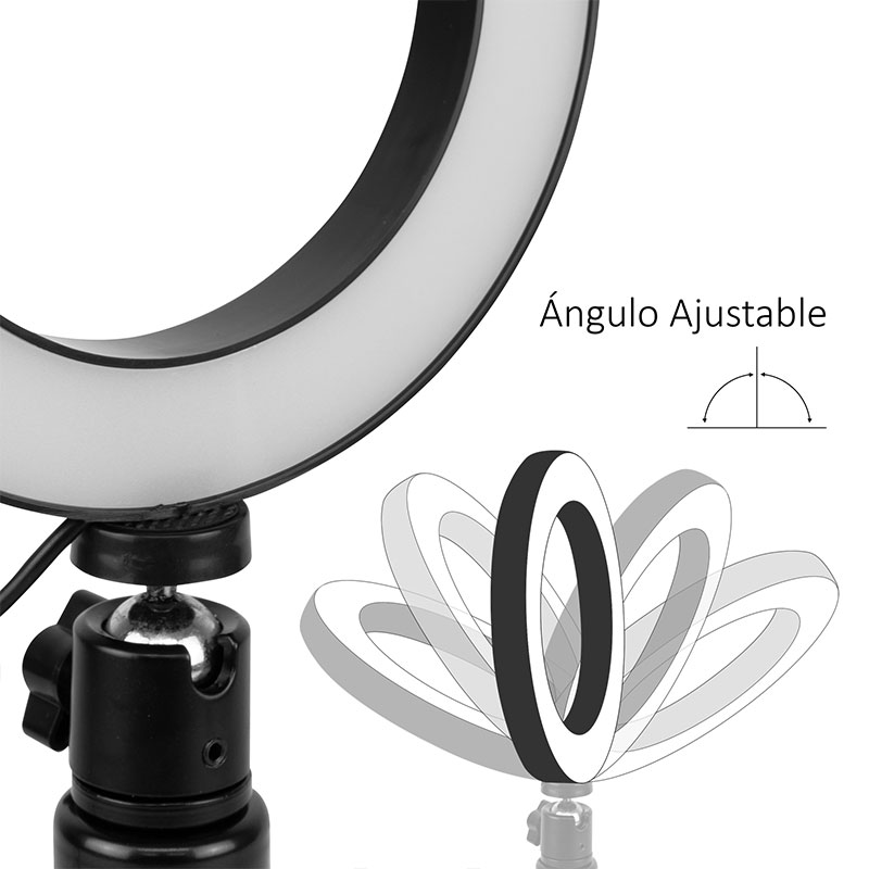  Aro Luz Led Anillo Tripie Video Maquillaje Selfie 6 Pulgadas
