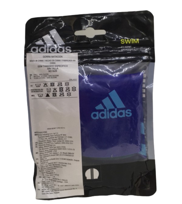 GORRO NATACION ADIDAS ORIGINAL ROSA Y AZUL