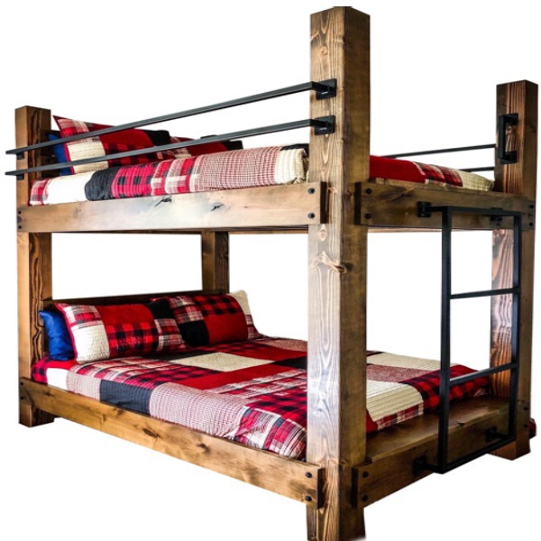 Litera de Madera Infantil Individual Diseño Industrial