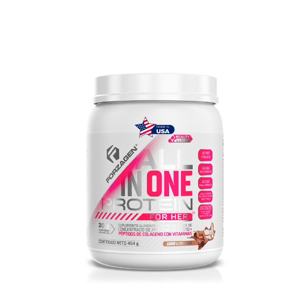 Proteína para Mujer All in One Protein For Her Forzagen 1lb Colágeno y Vitaminas Chocolate